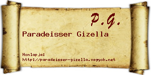 Paradeisser Gizella névjegykártya